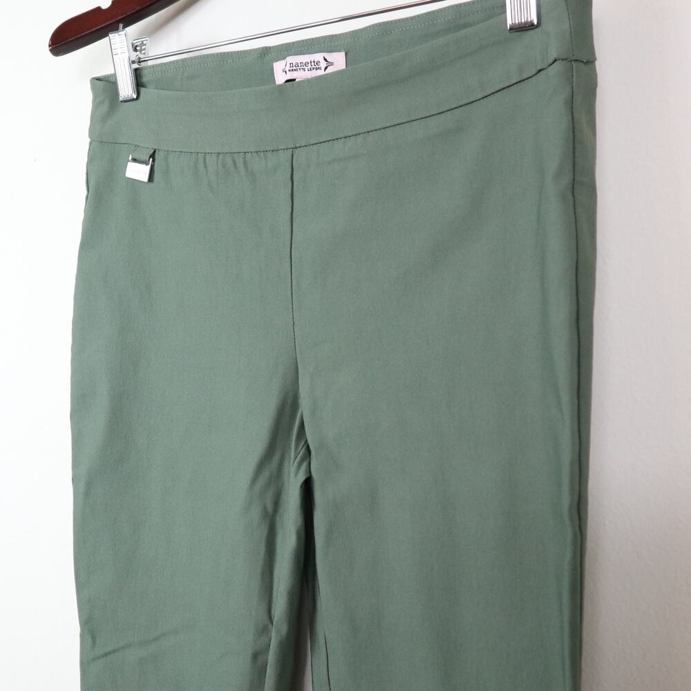 Nanette Lepore Size S Freedom Stretch Pull-on Pants Prairie Sage Green - Picture 3 of 10
